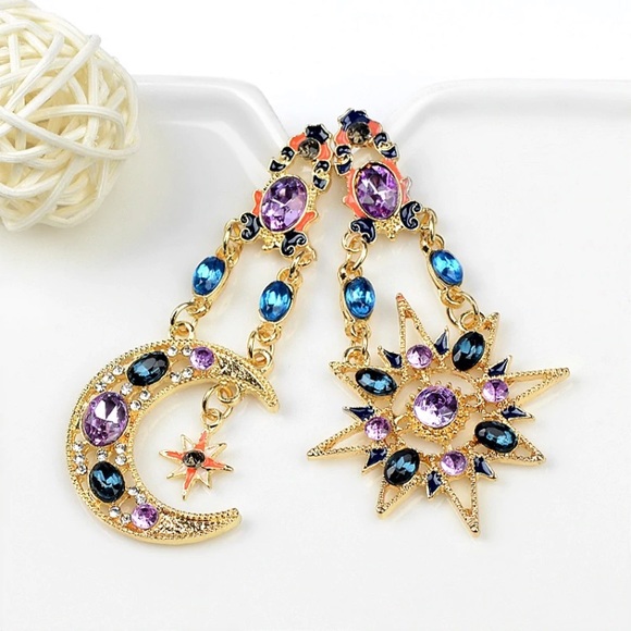 Boho celestial earrings - Picture 2 of 2